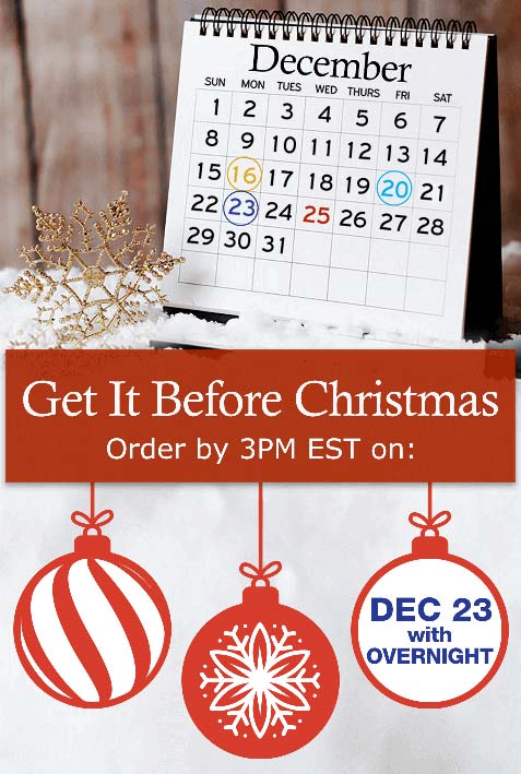 Holiday Shipping times